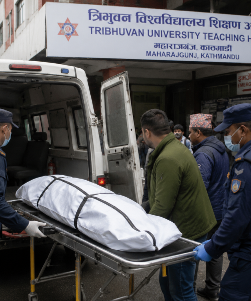गणेश नेपालीको शव पोस्टमार्टमका लागि शिक्षण अस्पताल लगियो